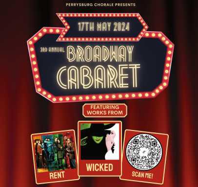 Tickets on sale for Perrysburg Chorale’s Broadway Cabaret May 17 fund-raiser