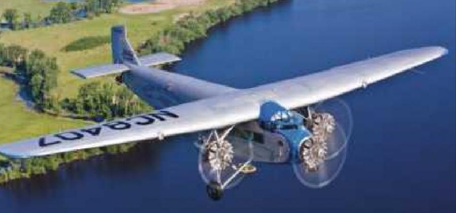 Ford Tri-Motor over South Bass Island