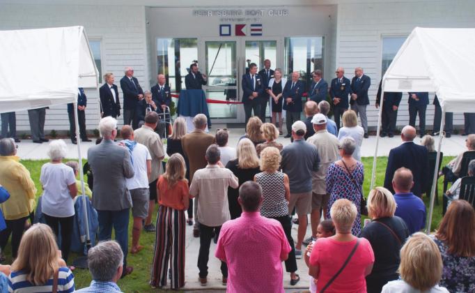 Mayor Tom Mackin, club members and friends showed up for the grand opening on October 3.